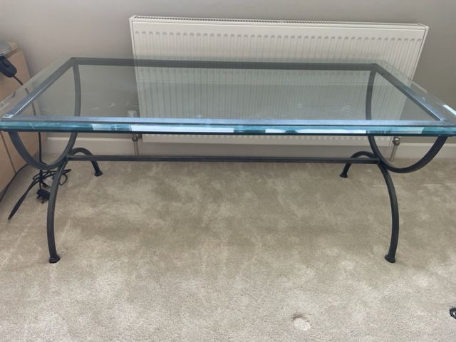 Glass topped coffee/ occasional table 