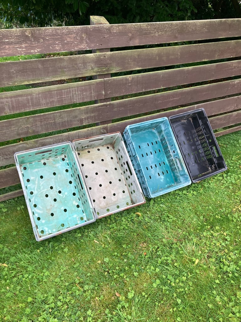 Plastic storage trays.