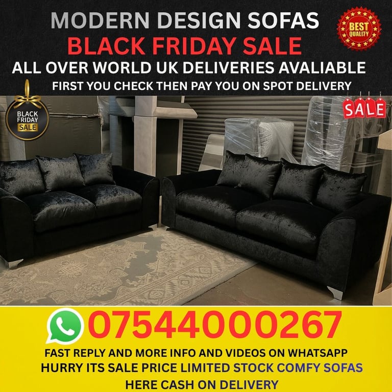 image for Factory Price Sofas – Black Friday Deals – Fast UK Delivery