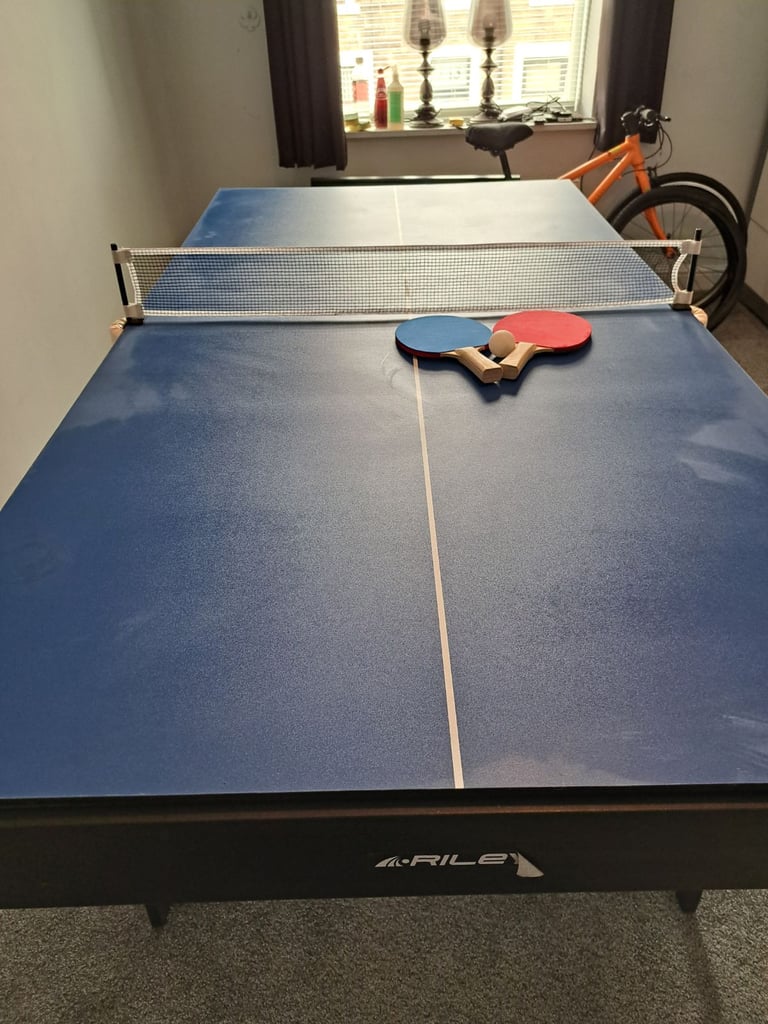 Riley snooker/ pool table folding legs/ top for table tennis. 