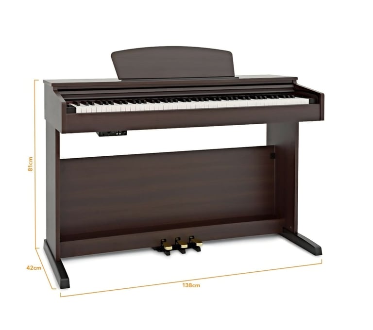 DP-10X Digital Piano by Gear4music + Piano Stool Pack, Dark RW