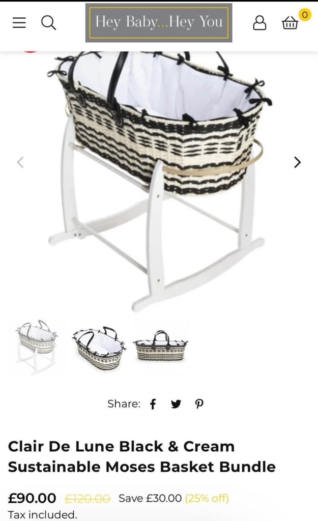 Moses Basket and stand 