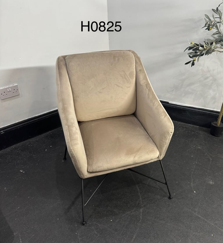 Marjorie Oyster Coloured Lounge Chair  New  £95 Free Local Delivery