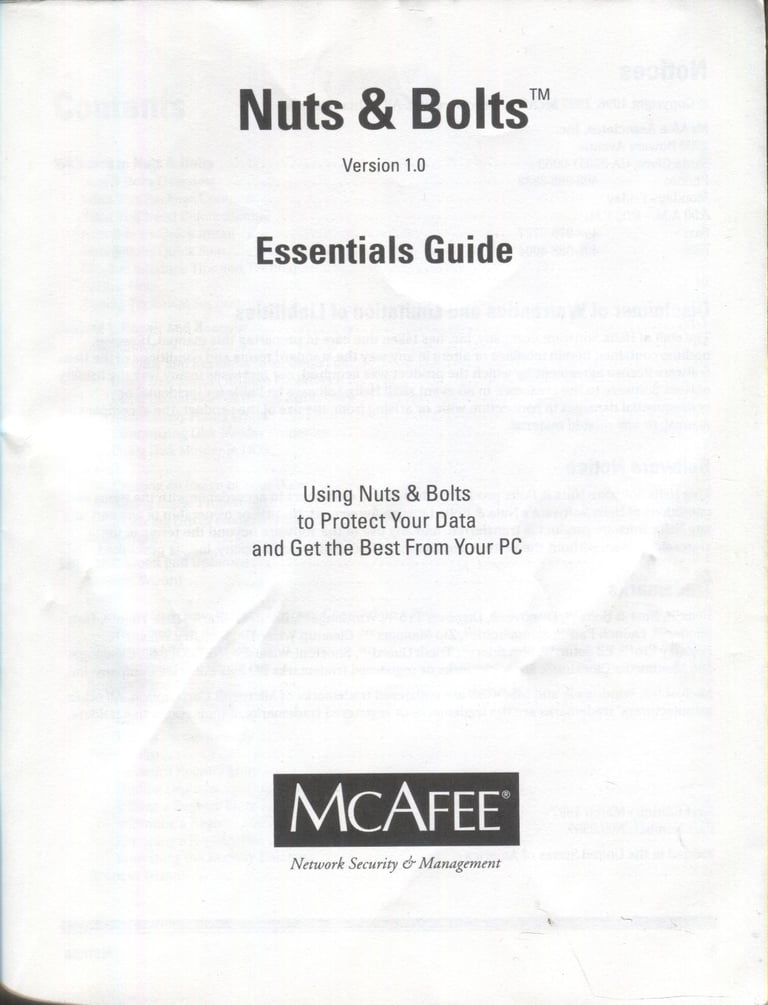 Mcafee Nuts & Bolts Ver 1.0 Guide To Operations Paperback
