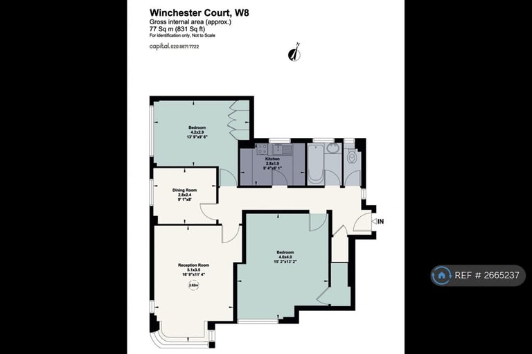 3 bedroom flat in Winchester Court, London, W8 (3 bed) (#2665237)