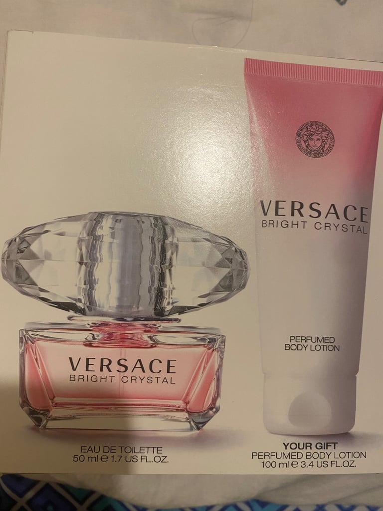 image for Versace Bright Crystal Set: Edt Spray 50ml + Bl 100ml Brand New In Box Sealed UK