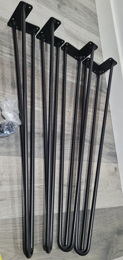 Premium Hairpin Table Legs Set of 4 + FREE Screws & Protector 