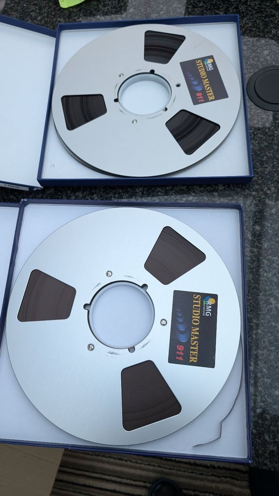 SOLD.   SOLD. Reel to Reel tapes on metal spools