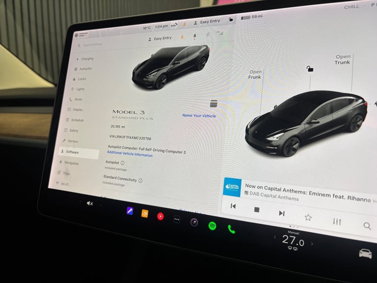 2021 Tesla Model 3 Standard Range Plus Saloon 4dr Electric Auto RWD (241 bhp)