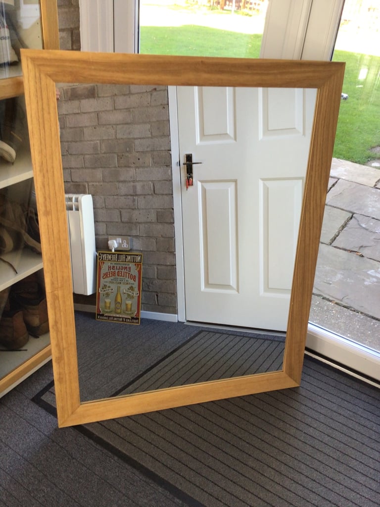 Large Pine Frame Mirror