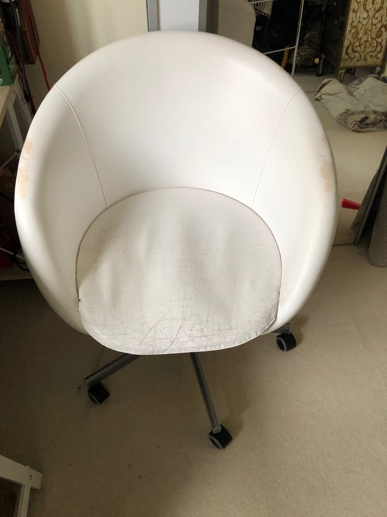 image for White IKEA office chair with wheels