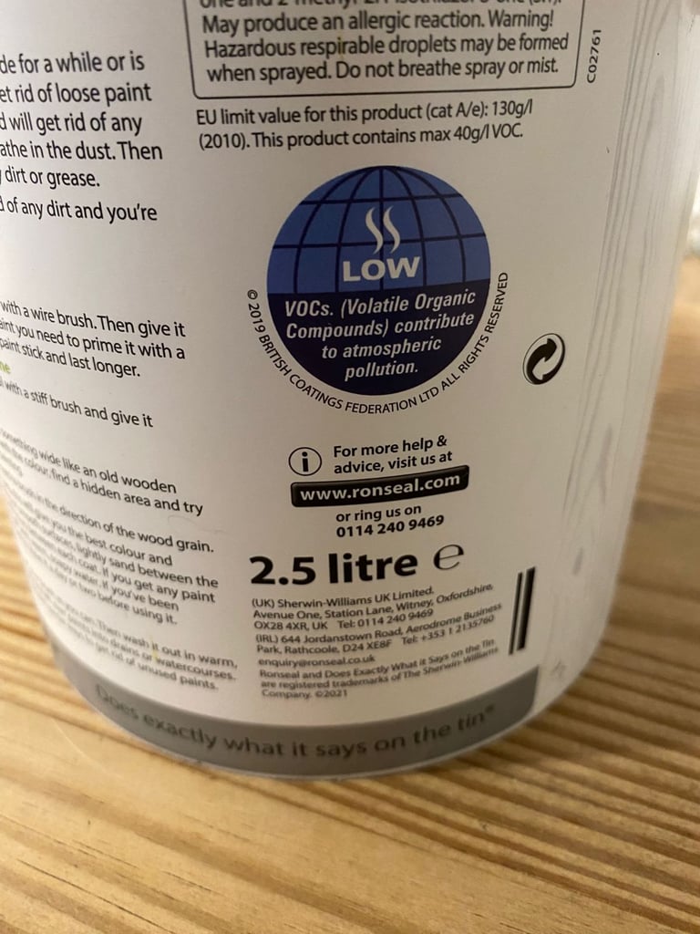 Ronseal 2.5l Garden Paint (Willow)