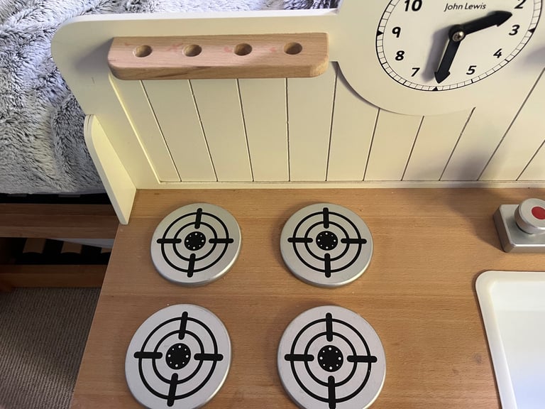 Wooden Kitchen with Wooden Appliances, Food and Accessories