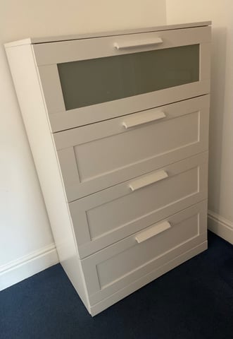 Ikea White Brimnes chest of 4x drawers in Renfrew, Renfrewshire