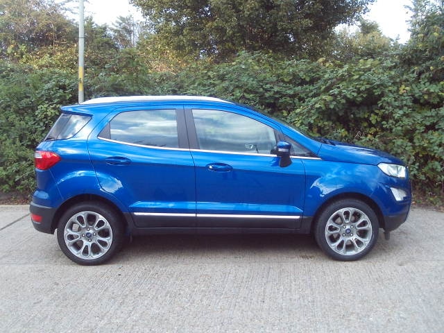 2019 Ford Ecosport 1.0 EcoBoost Titanium 5dr Auto Blue 41k Miles Years MOT Warranty HATCHBACK Pet...