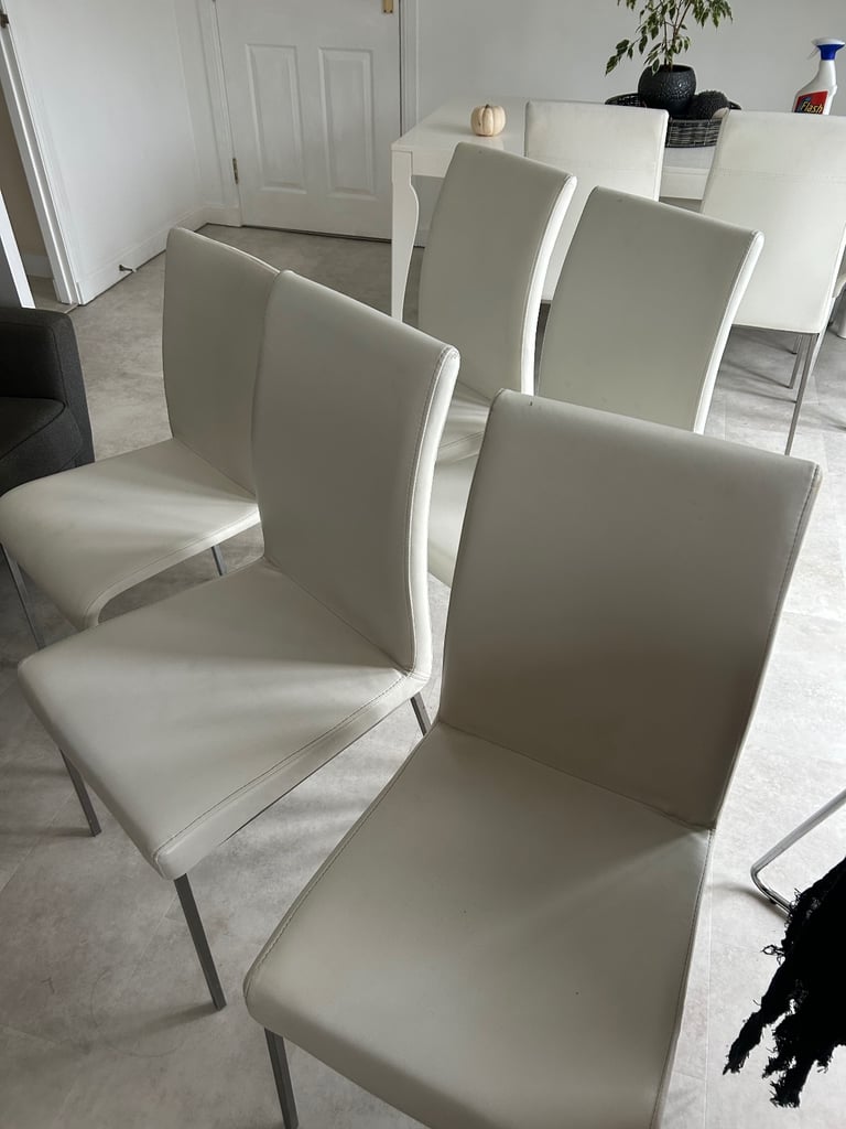 White kitchen chairs 