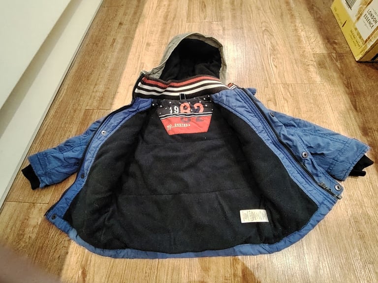 Boys next blue jacket coat 3 years