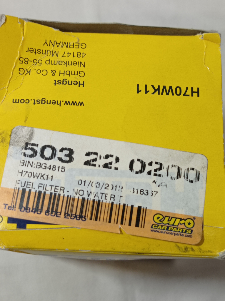 HENGST H70WK11 fuel filter for Mercedes Sprinter vans 