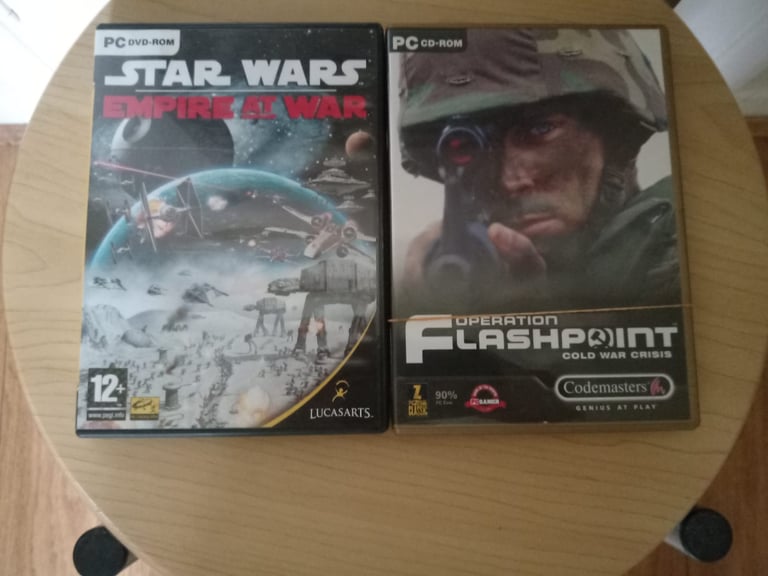 Two Computer games: Star Wars empire at war AND Operation Flashpoint/cold war crisis