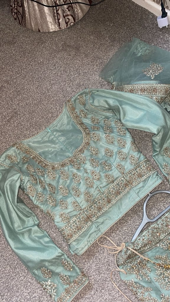 Bridal Dress Mint/bluey - Small Size 8-10