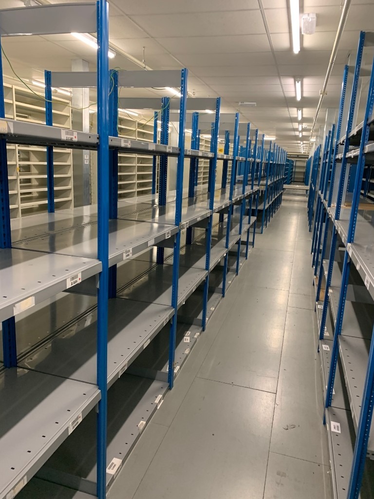 50 bays DEXION IMPEX industrial shelving ( storage , pallet racking
