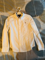 Girls’s white Ralph Lauren shirt size 8 years 