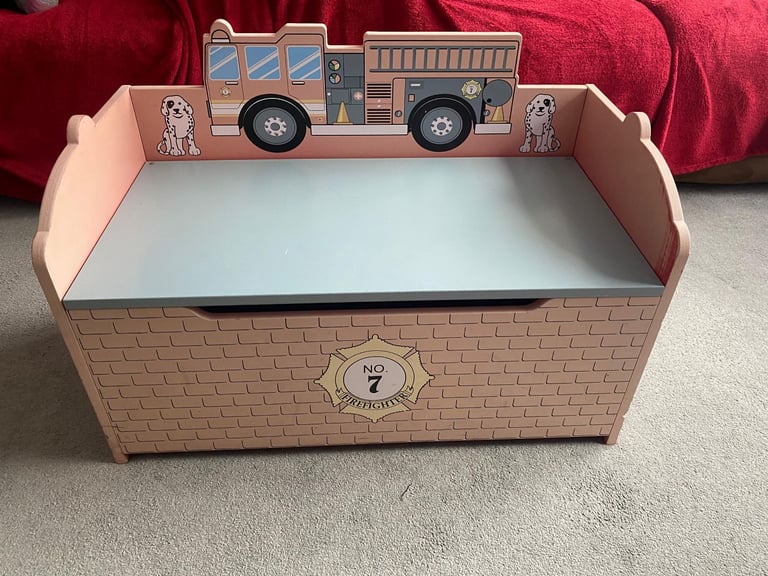 Fire truck toy box