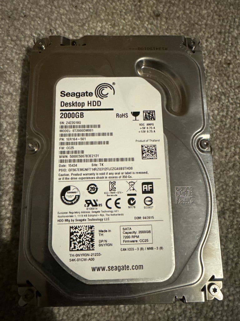 image for Seagate desktop HDD 2TB