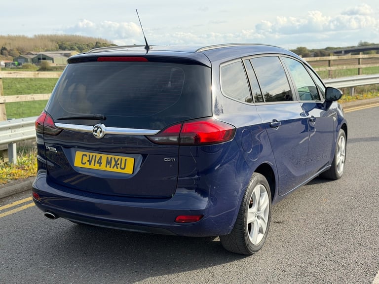 2014 VAUXHALL ZAFIRA TOURER 2.0 CDTI EXCLUSIV AUTOMATIC 7 SEATER BLUE 2 OWNERS