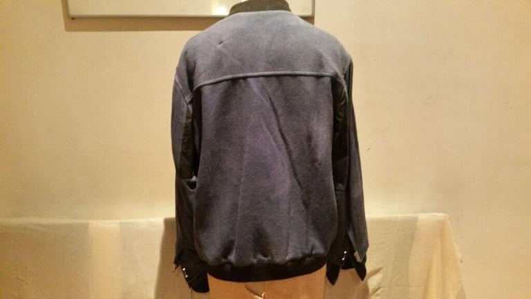  Rare Vintage 90's Designer BALENCIAGA PARIS Stylish Wool & Silk Warm Bomber Jacket. Size : 54 ( S )