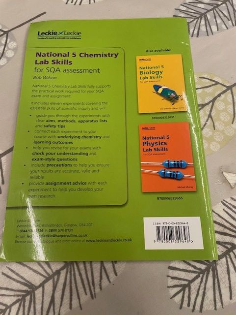 Lab Skills for SQA Assessment - National 5 Chemistry Lab Skills 2018 and beyond