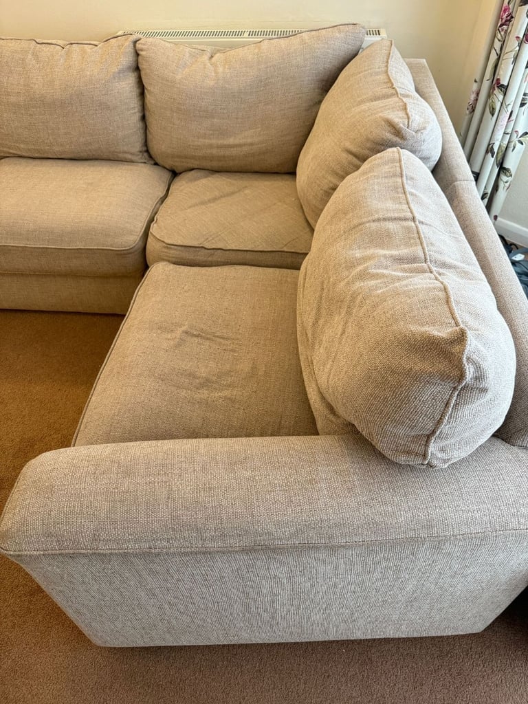 Spacious Left-Hand Corner Sofa with Storage Footstool – Good Condition Only £250