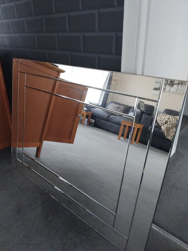 image for Large heavy wall mirror, great condition, NOW REDUCED £30!