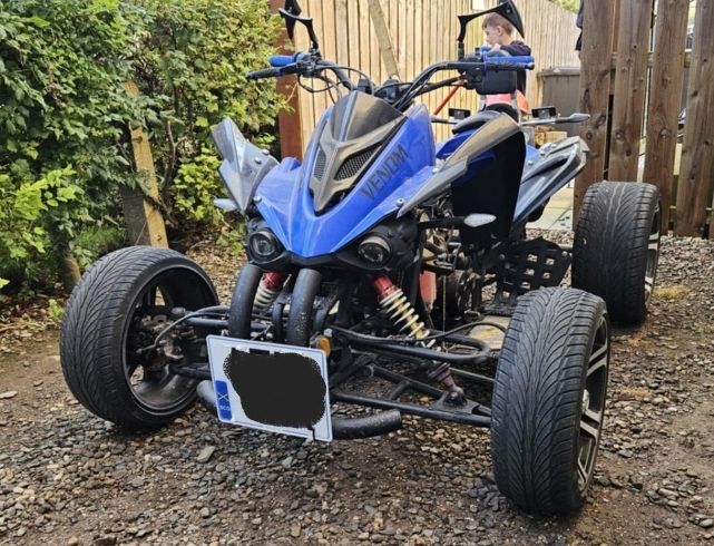 image for Quad bike up for swap 4 big bike read full add 