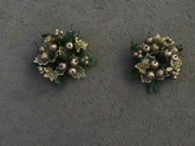 New pair Christmas of Christmas candle holders 