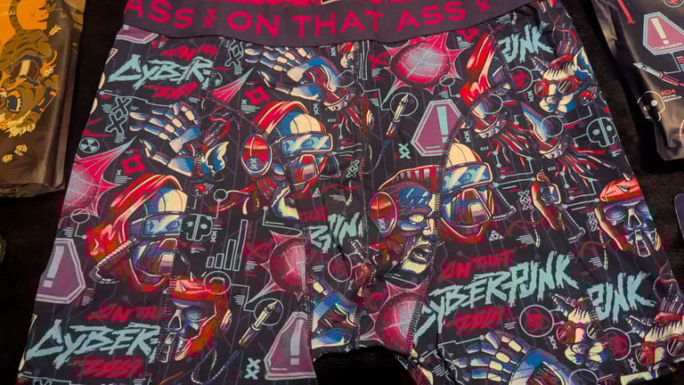 On that ass men's XL boxer shorts over £120s worth 