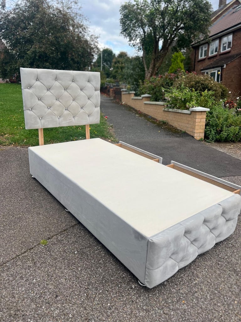Single storage bed with mattress for sale 