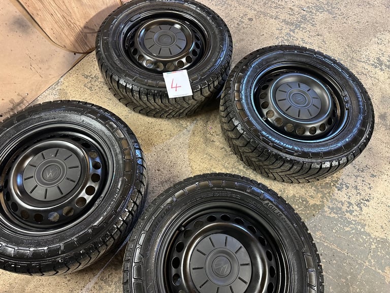 image for VW Transporter T5 T6 Genuine Steel Wheels x 4 Black