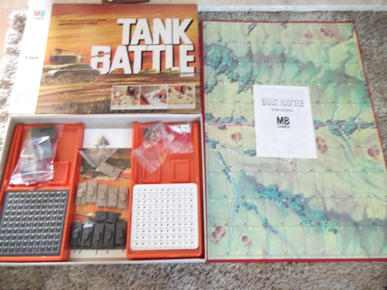 Vintage Milton Bradley Tank Battle 1976 and Cluedo 1975 Board Games