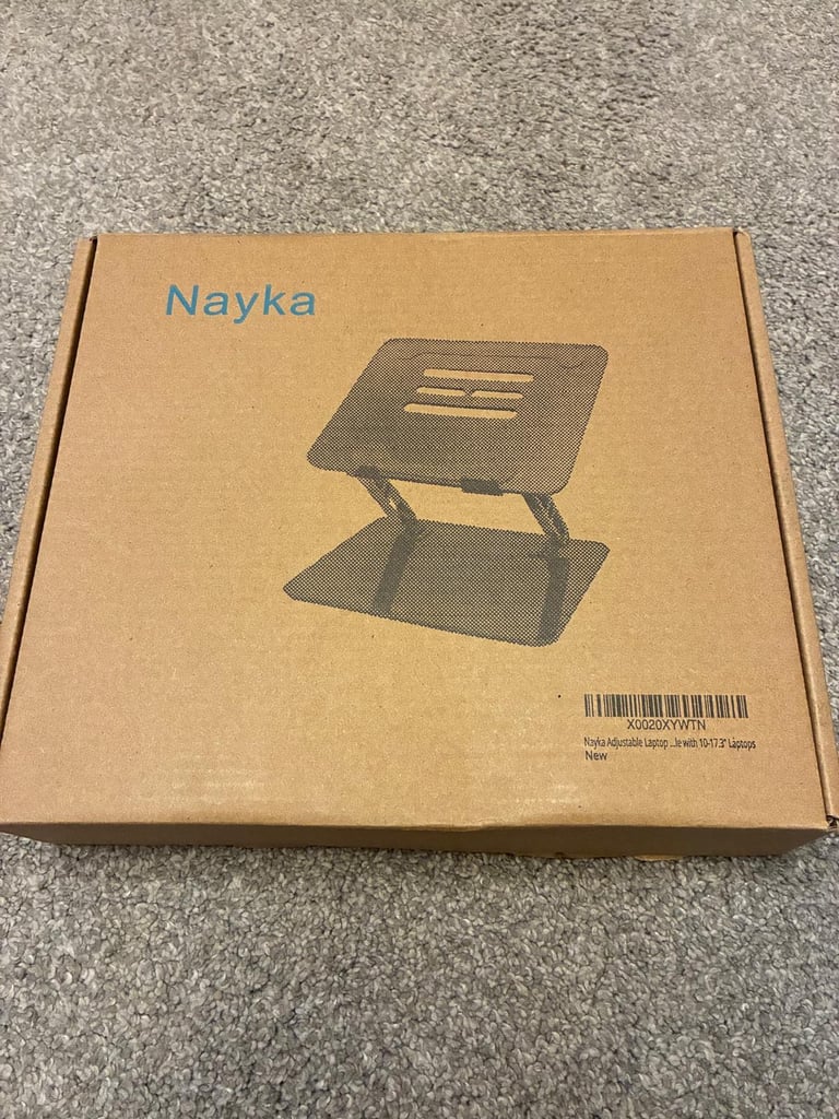 Nayka Adjustable Laptop Stand for Desk, Metal Foldable Laptop Riser