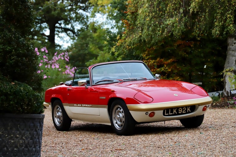 1972 Lotus Elan  Sprint DHC, 1972.  Stunning in glorious Team Lotus Gold-Leaf colours. Convertibl...