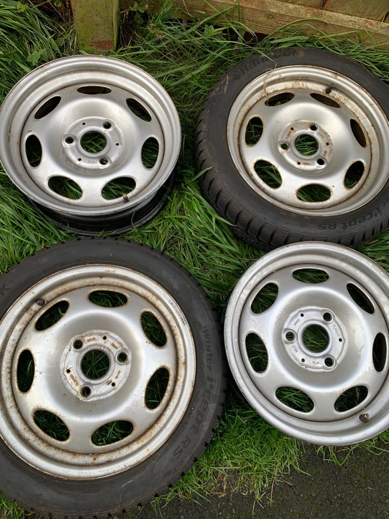 Three stud Smart car wheels winter tyres hancook 