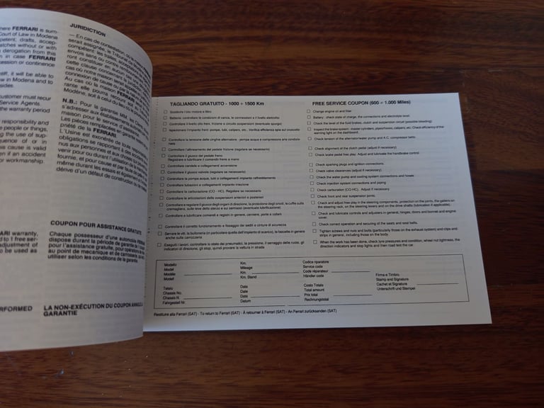 Ferrari F40 book service manual 