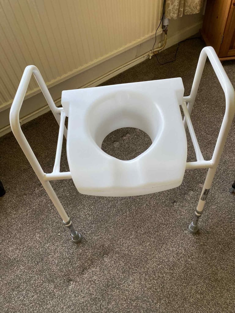image for Toilet seat frame with arms x2 available (are very clean)