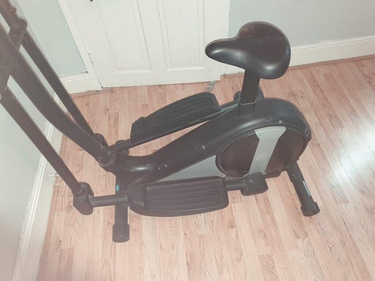 Roger black 2 in 1 cross trainer and exercise bike on sale