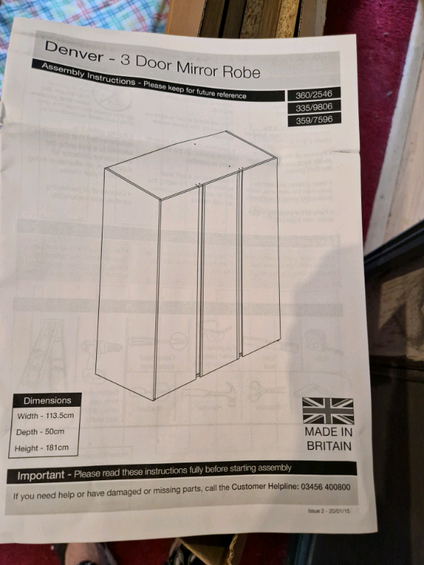 3 door wardropes for sale