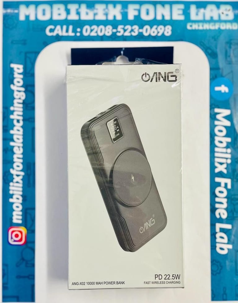 ANG X02 10000mAh Fast Wireless Charging PD22.5W & 15Watt Power Bank Portable Battery Charger