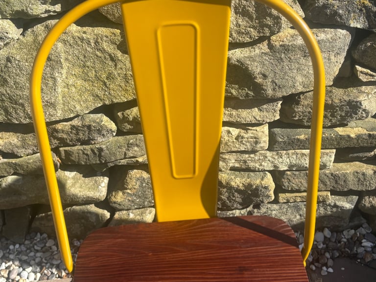 Dining chair industrial design steel & wood quality chair