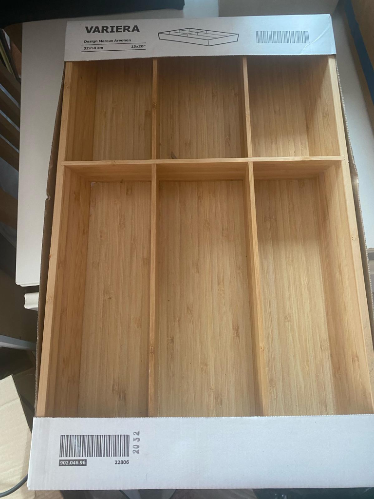 IKEA Variera 22806 - Wood Knife Tray Drawer Organizer 20 x 6 x 2