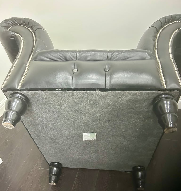 Beautiful chesterfield style chair and foot stool 